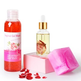 Feminine Wash & Yoni Oil & Yoni Soap Set for Women, Yoni Wash for Vaginal Ph ...