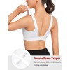 Yvette Sports Bra Strong Hold Adjustable Straps Backless Padded Fitness