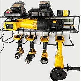 c2M Heavy Duty Floating Tool Shelf 2-Pack | Wall Mounted Storage Rack for Handheld & Power Tools | Compact Steel Design w/ 100# Weight Limit | Made in the USA & Perfect for Father's Day