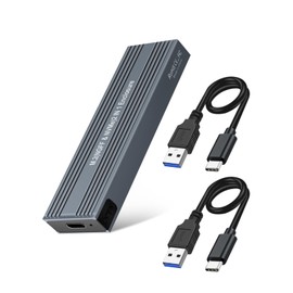 VCOM M.2 SSD External Case, NVME/SATA Compatible, 10Gbps, 6Gbps, SATA Protocol, High Speed Data Transfer, SSD Enclosure, High Performance Chip, Aluminum, Easy Installation, Easy Installation, Hard