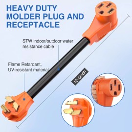 Nilight EV Charger Adapter Cord 30 Amp to 50 Amp 3 Prong Pure Copper