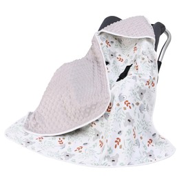 Miracle Baby Car Seat Blanket for Babies, Minky Dot Carseat Swaddle Blankets for Infants Newborn Boys and Girls (Koala)