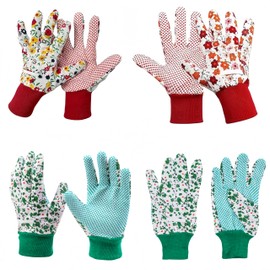 Ai-OUMLEEF Gardening Gloves for Women,4 pairsThorn Proof Ladies Work Gloves,Non-Slip Grip Gardening Gloves,Floral Garden Gloves with Elastic Cuffs and Non-Slip for Yard/Farm/Gardening
