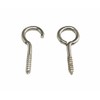 10 Hooks and 10 Eyes for Curtain Wire, Screw In,
