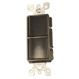 Leviton 5641-E 15 Amp, 120/277 Volt, Decora Single-Pole / 3-Way AC Combination Switch, Commercial Grade, Grounding, Black