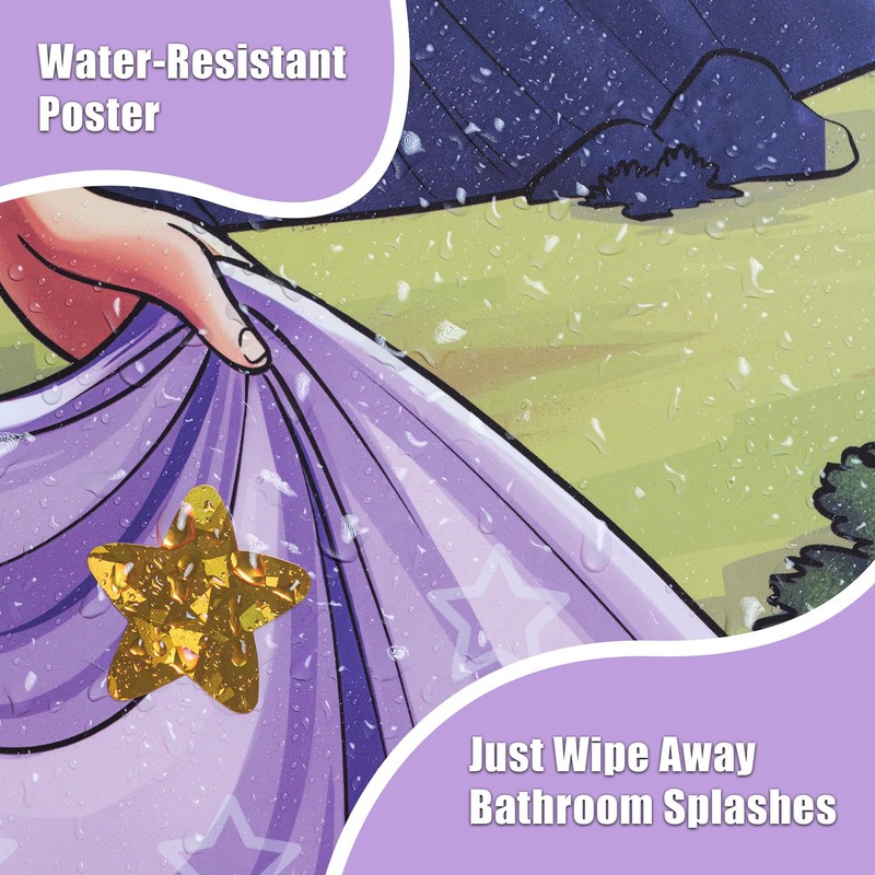 Potty Training Sticker Chart - Large Poster with 100 Star