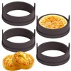 Webake Silicone Crumpet Rings Nonstick 3.5 inch Standard Size English