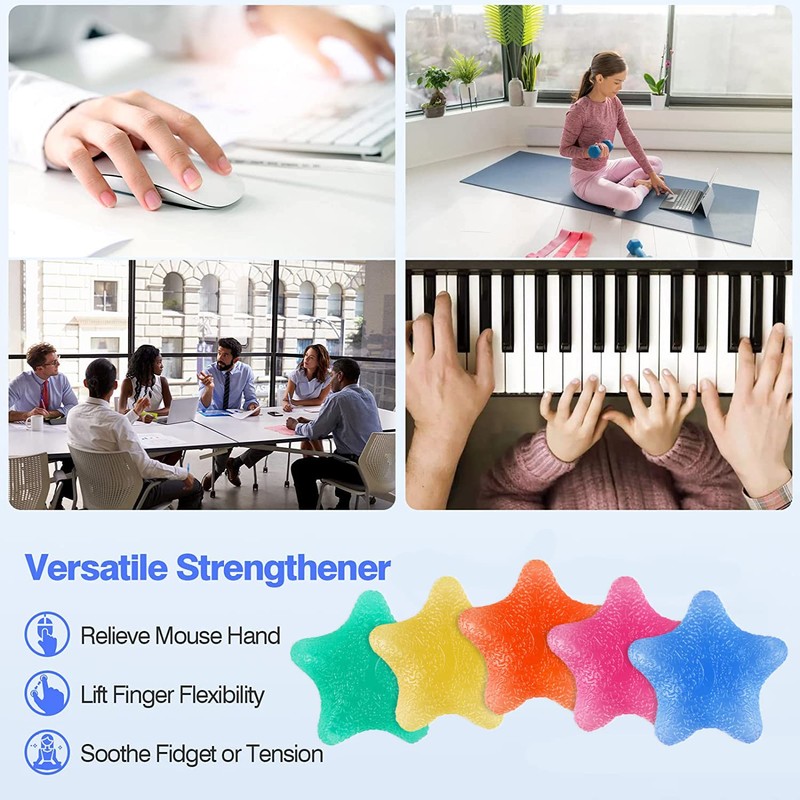 Hand Exercise Ball, 5 Resistance Level Hand Stress Balls Squeeze