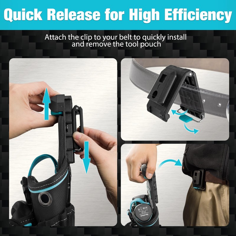 DuraTech Drill Holster with Quick Release Buckle, Heavy Duty Impact