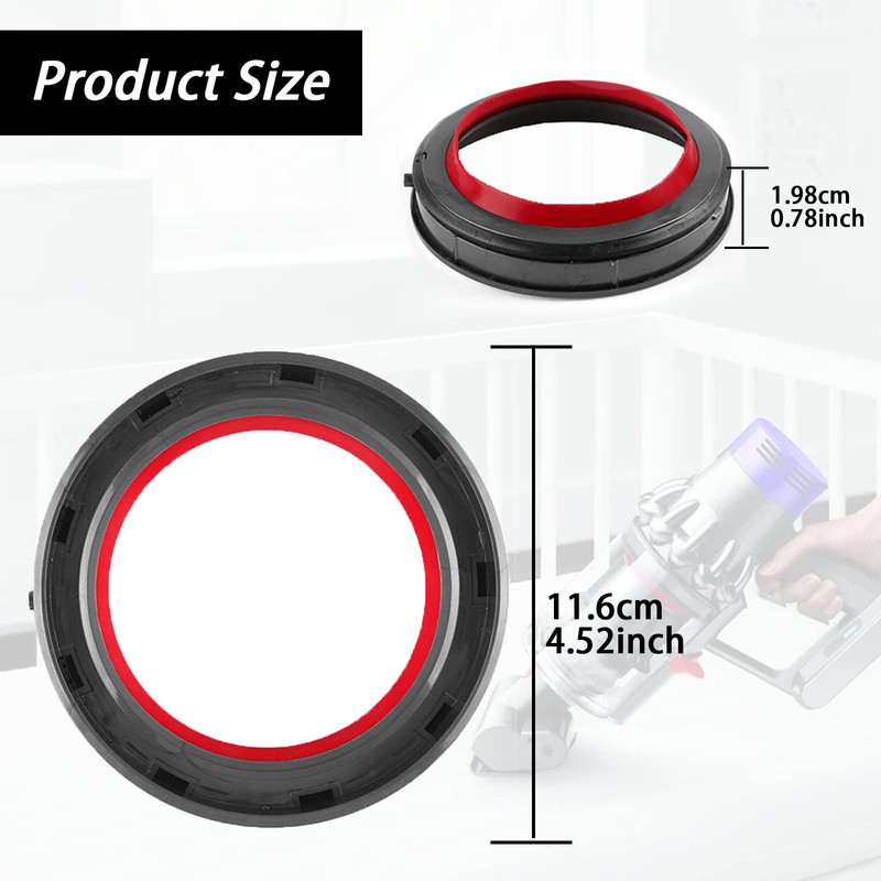 KiimSin Dust Container Upper Fixed Seal Ring Replacement for Dyson