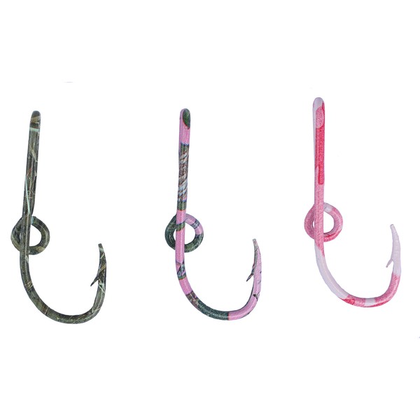 Three Eagle Claw Camo Hat Pin Hook Fish Hook for Hat Camo Fish Hook Money/Tie Clasp - Set of Three Camo Hooks