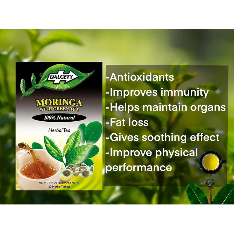 Dalgety Moringa with Green Tea Herbal Infusion 40g Cartons 100%