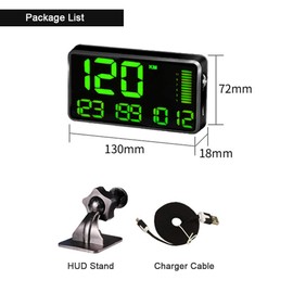 TOTMOX C90 Universal Hud Heads Up Display 5.5" Large Screen Digital Speedometer Altitude Speed Projector Film Over Speed Warning for Cars & Other Vehicles