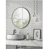 Tenedos Daisy Flower 10"x12" Italian White Gray Carrara with Marble