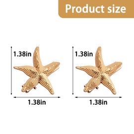 Ocean Theme Starfish Hair Clips Sea Lover Duck Billed Clips Summer Holiday Claw Clip Summer Beach Boho Decorations Bohemian Hair 2 PCS Sea Star Accessories for Beach Ocean Theme Party Favors