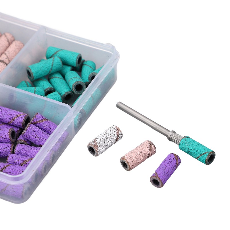 60pcs Nail Art Sanding Caps Dead Skin Removal Manicure Grinding