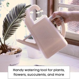 SPICE OF LIFE Small Watering Can for Indoor and Outdoor Gardens - Grey - Straight Spout, Hook for Easy Storage, 1.7L / 57 oz