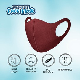 HD Novelty Pack of 5 Face Mask Washable Reusable Dustproof Cloth Mouth Cover Covering For Women Outdoors Indoors Cycling (5, Multi Color)