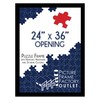 PictureFrameFactoryOutlet (1) -24x36-1.25" Flat Black Profile - Puzzle Frame -