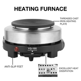 500W Soap Heating Making Kit, Stainless Steel Candle Making Kit, Soap Making Supplies with 1.2L Soap Melting Pot and Heating Furnace, 104°F - 464°F Adjustable Overheating Protection