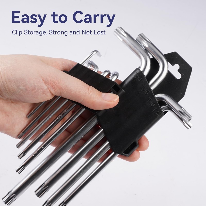 9-Piece Torx Key Set Tool, Double Headed Hex Key Set,