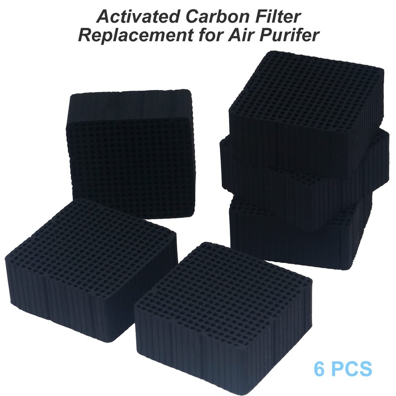ENOMAKER Replacement Carbon Filters Activated Charcoal Block Parts Resin Air