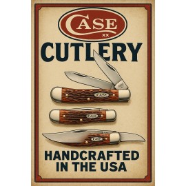 Case Cutlery Pocket Knives  Vintage Style Metal Sign Advertising