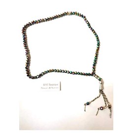 Tasbeeh Crystal 99 Prayer Misbah Rosary Islamic Beads Counter Spiritual Large (Multicoloured)