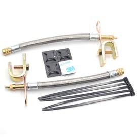 2Pcs 7"/180mm Flexible Valve Stem Extenders Stainless Steel Tyre Tire Valve Stem Extension Adaptors Car Truck Motorhome Trailer RV Trailer Vehicle (2Pcs 7"/180mm)