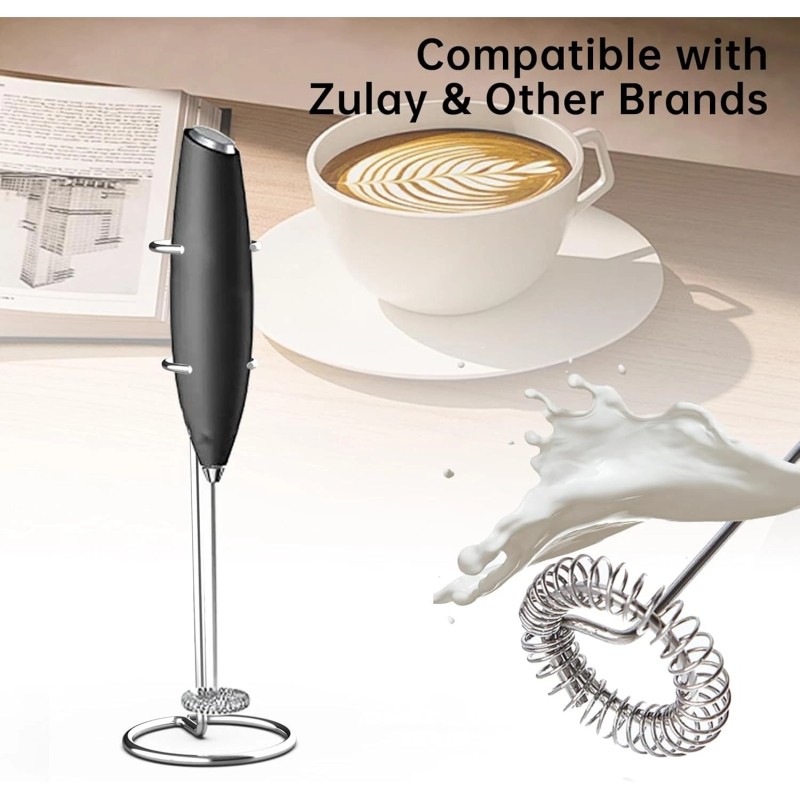 Ajrwiiy Milk Frother Stand Compatible with Zulay Powerful Silver