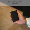 BAUR Slim Wallet with Coin Compartment, Genuine Leather Credit Card