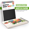 Soucolor 9" x 12" Sketch Book, 1-Pack 100 Sheets Spiral