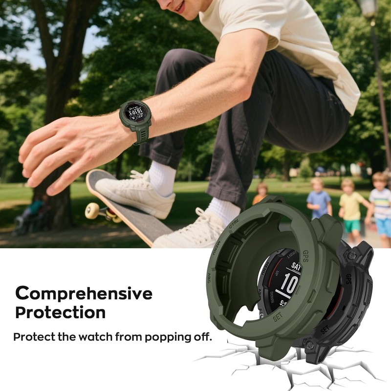 ISABAKE Case Cover Compatible with Garmin Instinct E 45MM, Soft