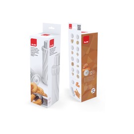 Ibili - Screw-in Churrera - Cookie Machine, BPA-Free Plastic, 12 Discs for All Types of Churros and Pasta, 0.65 litres