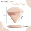 12 Piezas Esponjas Maquillaje Triangular para Polvo, Borlas para Maquillaje