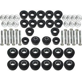 Body Mount OE Style Rubber Bushing and Hardware Kit Compatible with Chevelle Convertible 1964-1967