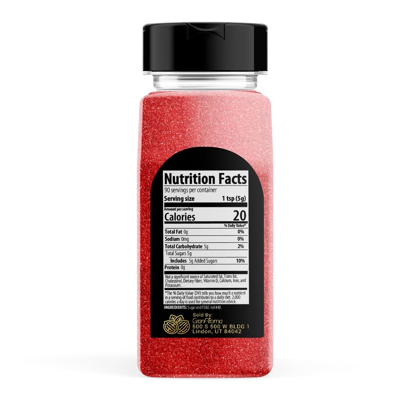 GranAroma Sanding Sugar, Decorative, Cookies & Sweets (Red)