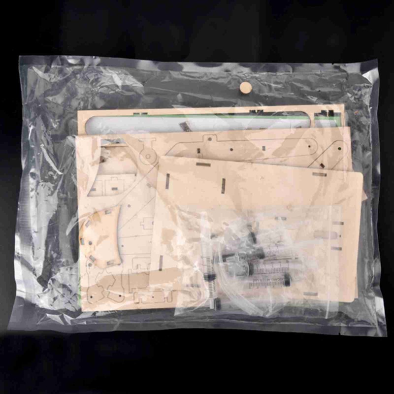 Manual DIY Model Toy Hydraulic Wooden Excavator Assembly Model Set