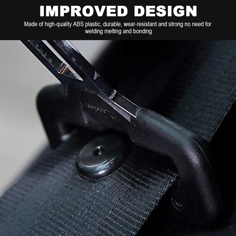 LEEQ 15 Sets Black Seat Belt Stopper Buttons Non-slip Buckle