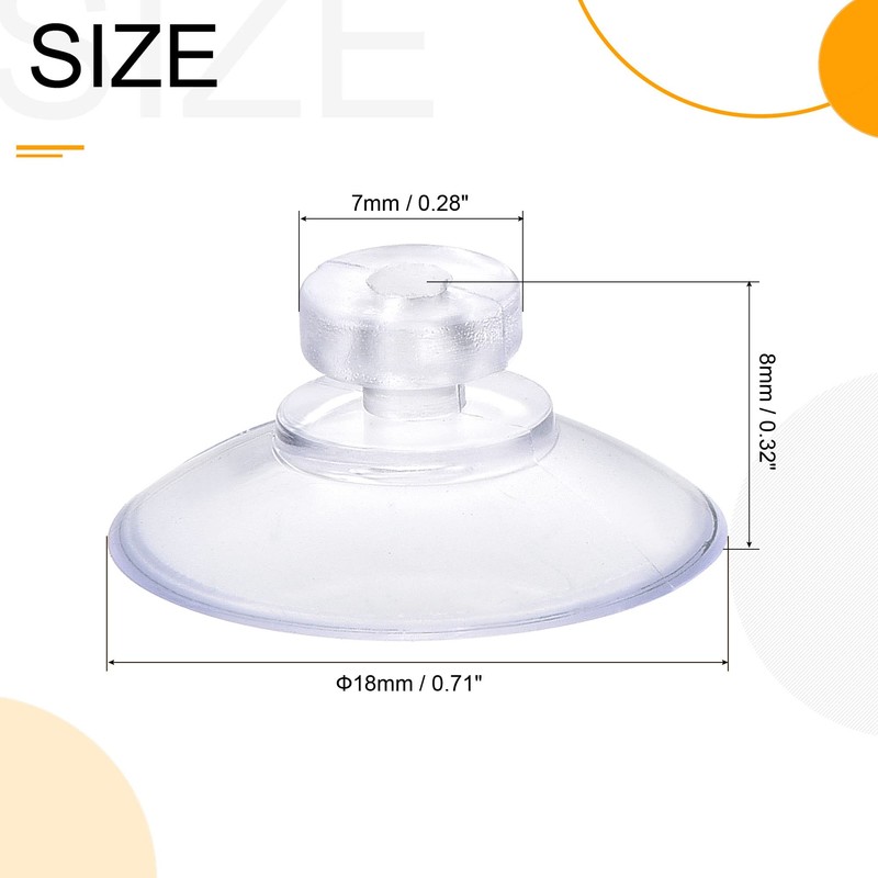 MECCANIXITY Suction Cup without Hooks 18mm Dia. Wall Hanger for