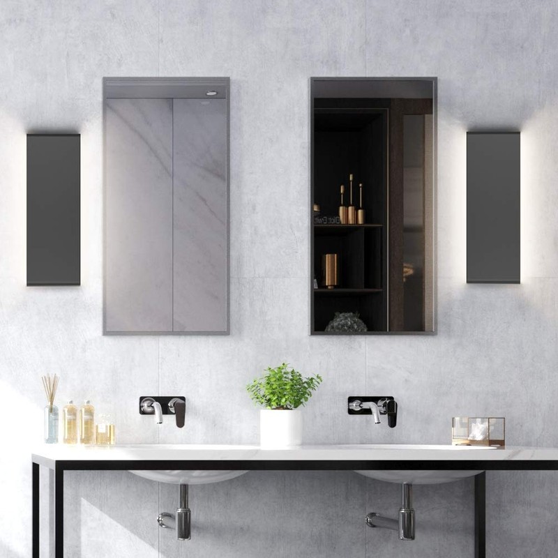 Aipsun 15.8in Modern Black Vanity Light Up and Down LED