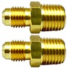 2PCS 1/4" Flare x 1/4" NPT Male Brass Couples Tube