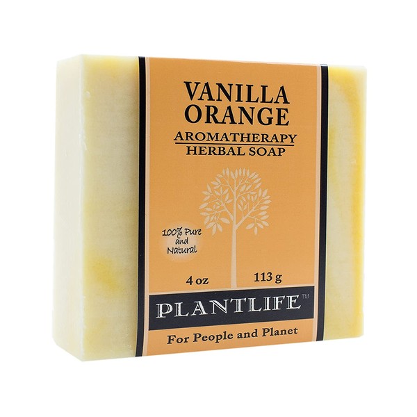 Vanilla Orange 100% Pure & Natural Aromatherapy Herbal Soap- 4 oz (113g)