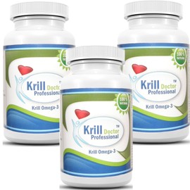 Krill Doctor Professional Antarctic Red Krill Oil 180 Softgels 1200mg Serving Omega-3 Fatty Acids Epa DHA