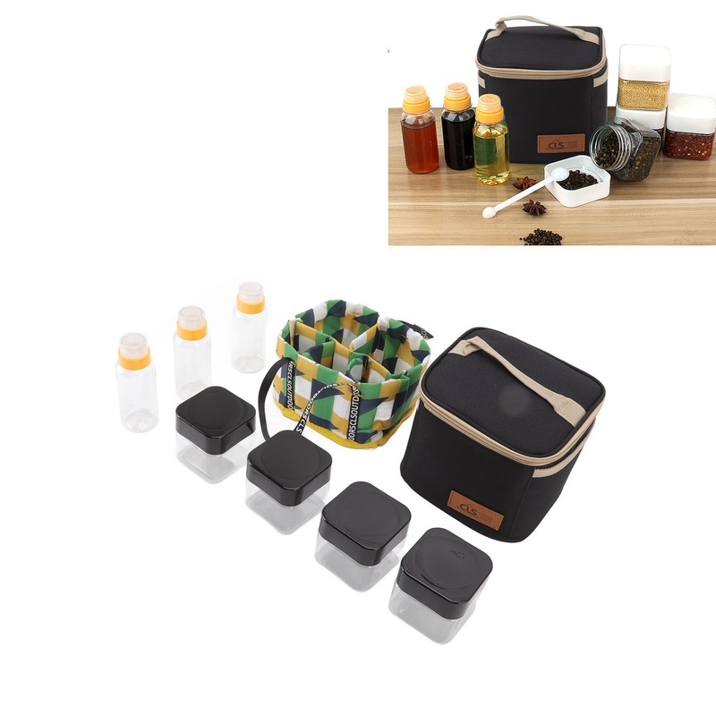 Spice Containers 7 Boxes Portable Seasoning Box for Outdoor BBQ
