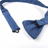 F NODE Men's Bow Tie, Denim Pocket Square with Handkerchief,