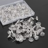150PCS Clear Thumb Tacks, Standard Clear Push Pins Steel Point