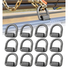 Aupar Heavy Duty 12,000 lbs Weld On Forged D Ring | 1/2" D-Ring with Welding Clip for Trailers and Trucks | 12 Pack