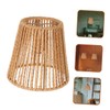 Cabilock Rattan Woven Pendant Lampshade Rustic Sconce Cover Style Small