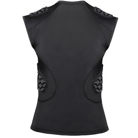 DGXINJUN Men's Football Rib Protector Chest Padded Shirt Vest for Aldult Football Rugby Softball T Ball Heart Sternum Guard